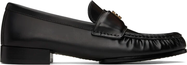 Givenchy Black 4G Leather Loafers