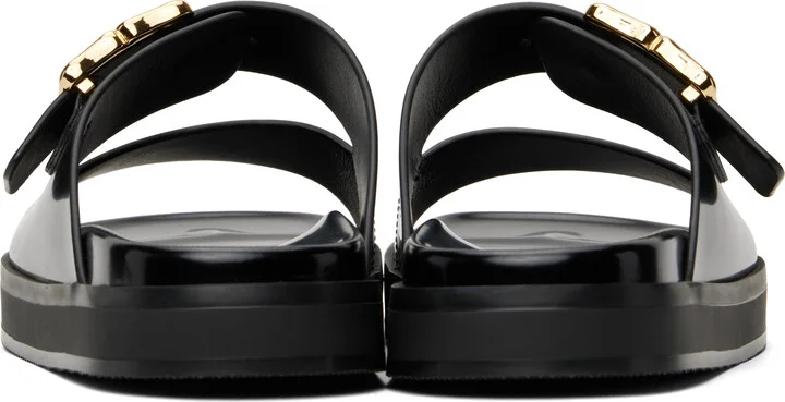 Givenchy Black 4G Liquid Flat Sandals - Image 2