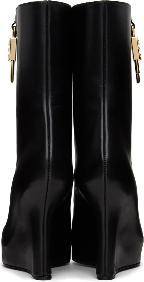 Givenchy Black G-Lock Ankle Boots - Image 2