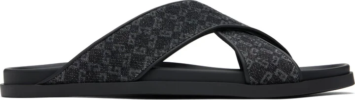 Givenchy Black G Plage Monogram 72 Pool Slides