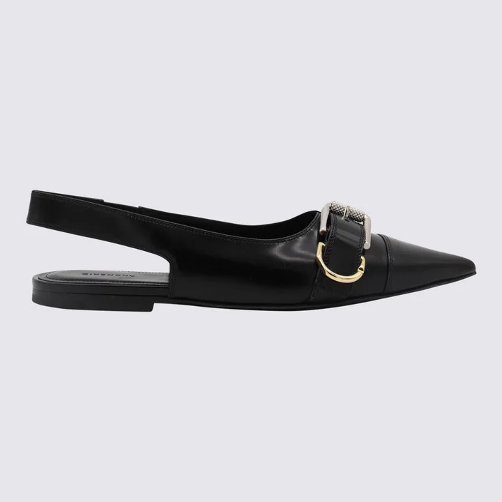 Givenchy Black Leather Flats