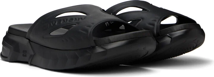Givenchy Black Marshmallow Slides - Image 4