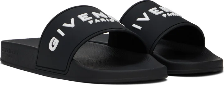 Givenchy Black Rubber Pool Slides - Image 4