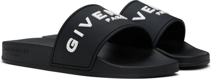 Givenchy Black Rubber Pool Slides - Image 4