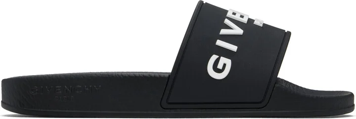 Givenchy Black Rubber Pool Slides