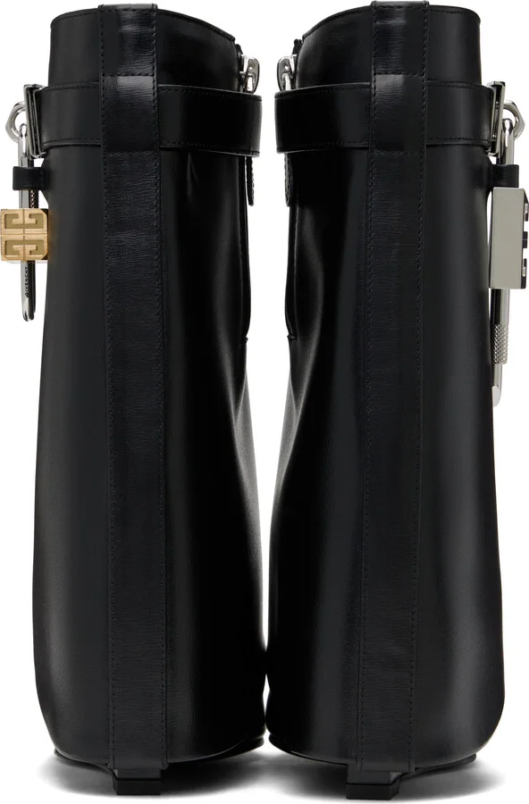 Givenchy Black Shark Lock Ankle Boots - Image 2
