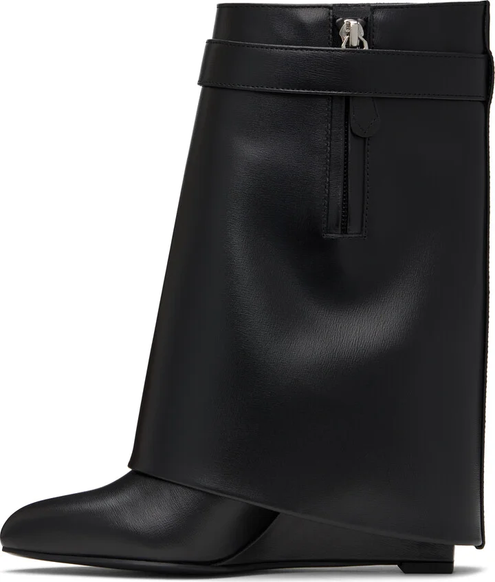 Givenchy Black Shark Lock Ankle Boots - Image 3