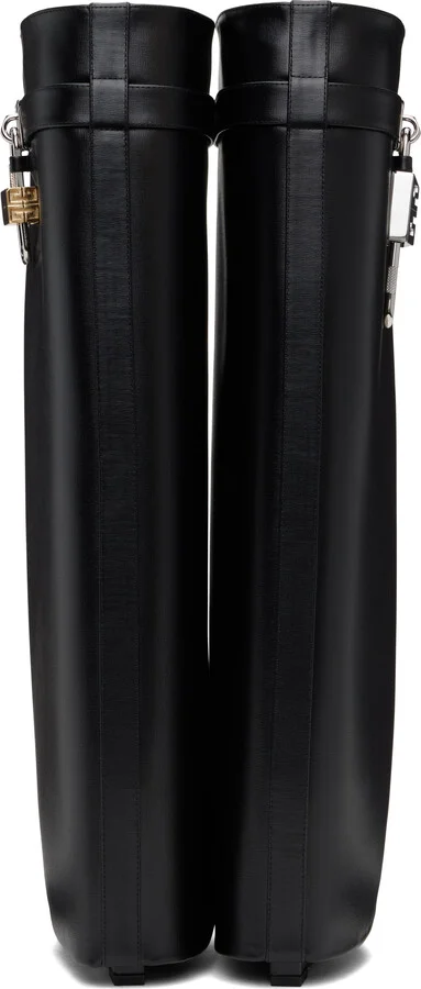 Givenchy Black Shark Lock Tall Boots - Image 2