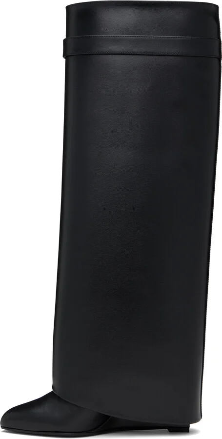 Givenchy Black Shark Lock Tall Boots - Image 3