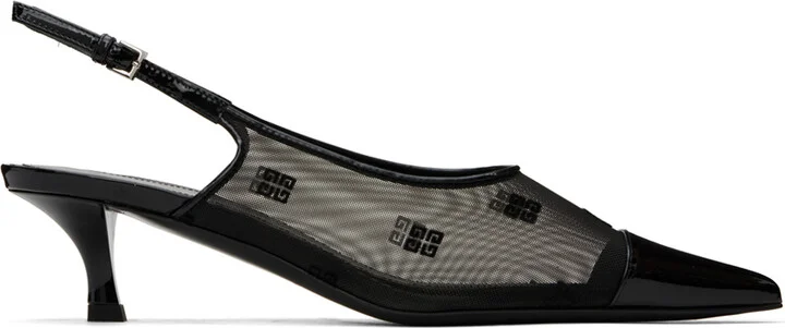 Givenchy Black Show 4G Slingback Heels