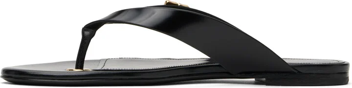 Givenchy Black Tong 4G Liquid Flip-Flops - Image 3
