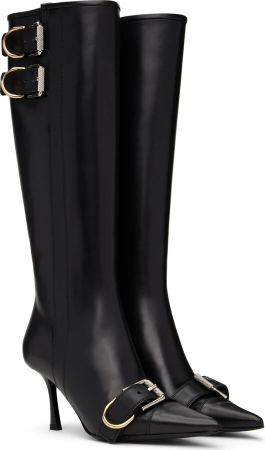 Givenchy Black Voyou Heel Boots - Image 4