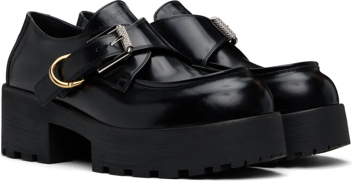 Givenchy Black Voyou Monk Loafers - Image 4