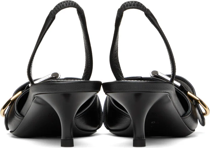 Givenchy Black Voyou Slingback Heels - Image 2