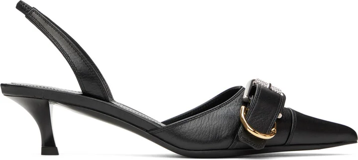 Givenchy Black Voyou Slingback Heels