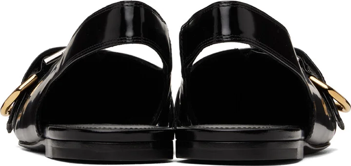 Givenchy Black Voyou Slingback Slippers - Image 2