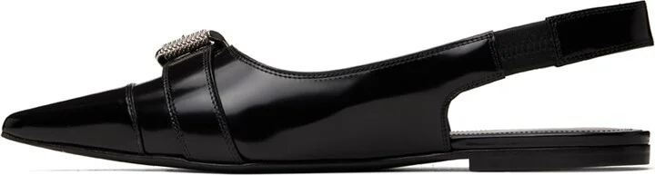 Givenchy Black Voyou Slingback Slippers - Image 3