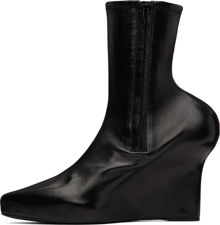 Givenchy Black Wedge Boots - Image 3
