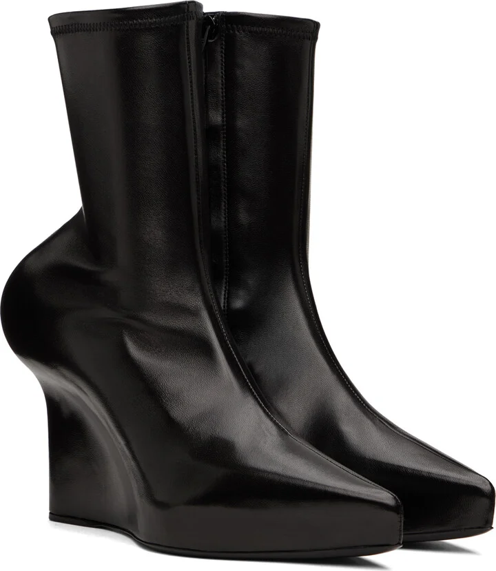 Givenchy Black Wedge Boots - Image 4