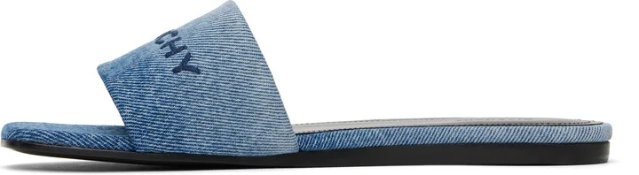 Givenchy Blue 4G Flat Sandals - Image 3