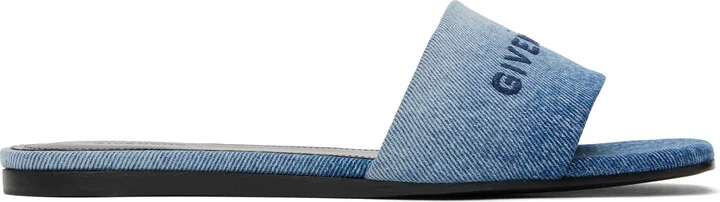 Givenchy Blue 4G Flat Sandals
