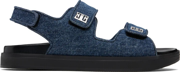 Givenchy Blue 4G Strap Sandals
