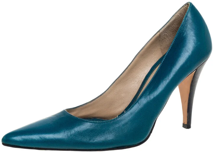 Givenchy Blue Leather Pointed Toe Pumps Size 36