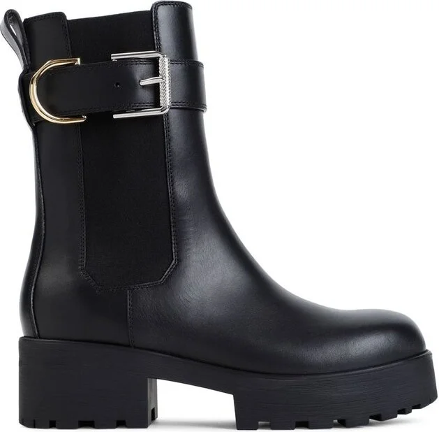 Givenchy Buckle Detailed Round Toe Boots
