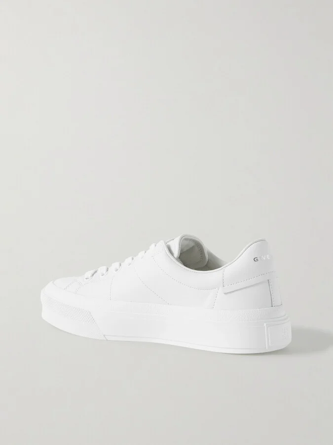 Givenchy - City Court Logo-detailed Leather Sneakers - White - Image 3