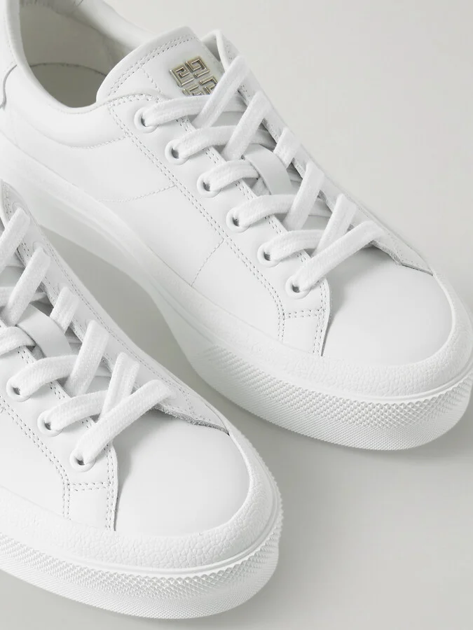 Givenchy - City Court Logo-detailed Leather Sneakers - White - Image 4