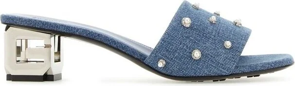 Givenchy G Cube Denim Mules