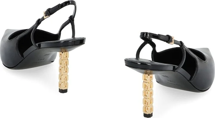 Givenchy G Cube Patent Leather Slingback Pumps - Image 4