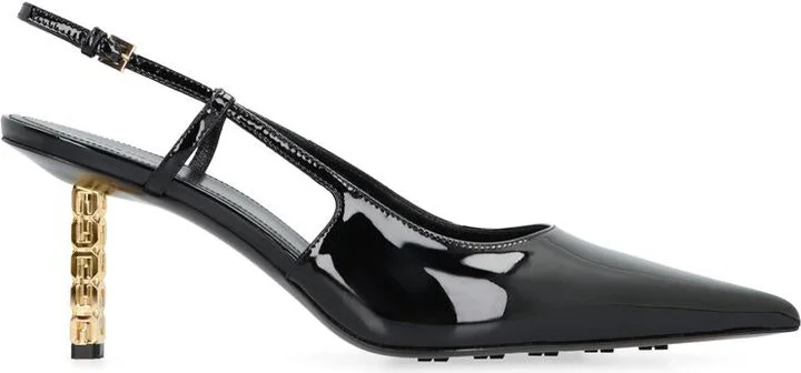 Givenchy G Cube Patent Leather Slingback Pumps
