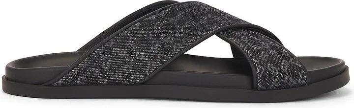 Givenchy G Plage Crossed Strap Sandals in Black