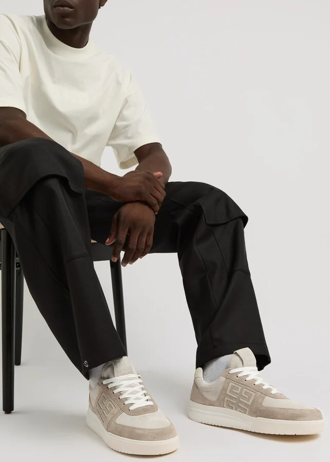 Givenchy G4 Panelled Suede Sneakers - Image 5