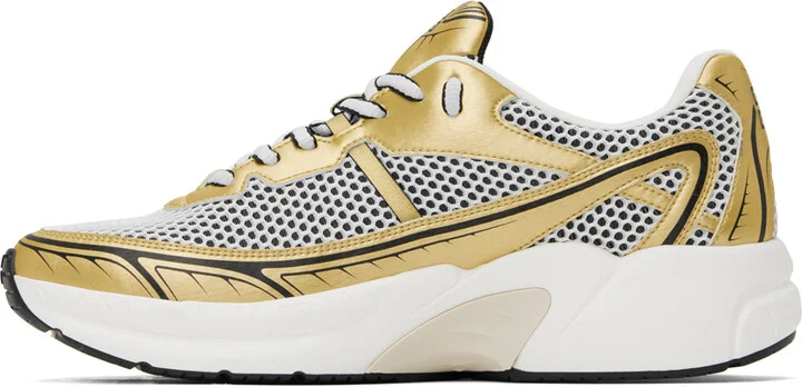 Givenchy Gold & White NFNTY-52 Sneakers - Image 3