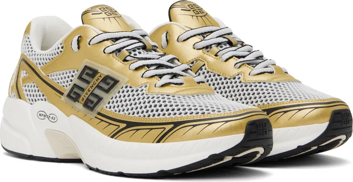Givenchy Gold & White NFNTY-52 Sneakers - Image 4