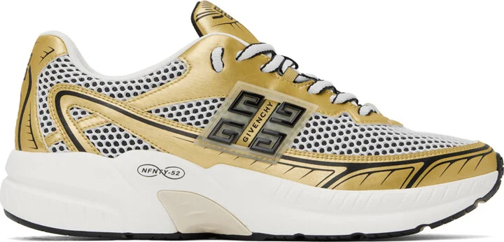 Givenchy Gold & White NFNTY-52 Sneakers