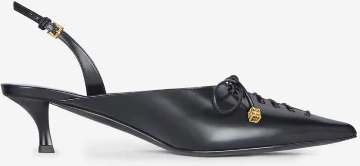 Givenchy Leather Lace-Up Slingbacks - Image 2