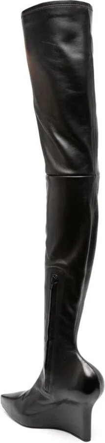 Givenchy Leather Over The Knee Heel Boots - Image 2