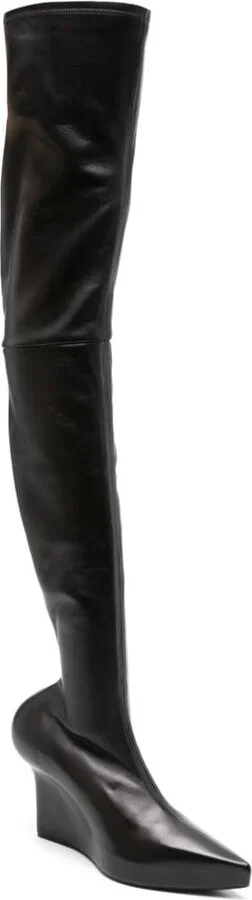 Givenchy Leather Over The Knee Heel Boots - Image 4