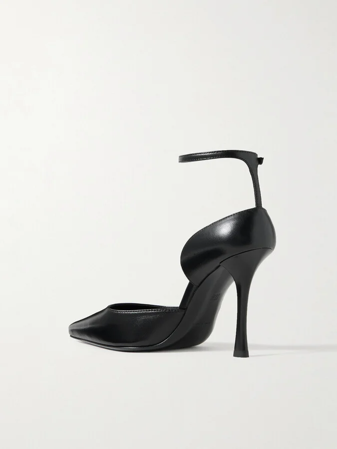 Givenchy - Leather Pumps With Mesh Stockings - Black - Image 3