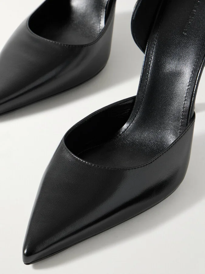 Givenchy - Leather Pumps With Mesh Stockings - Black - Image 4