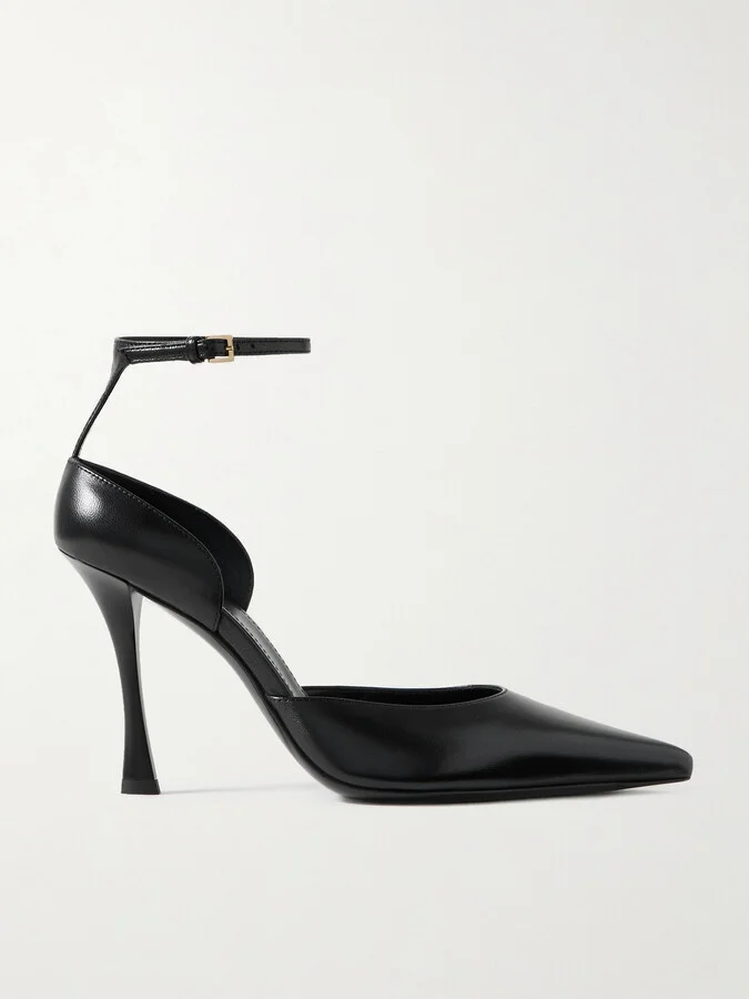 Givenchy - Leather Pumps With Mesh Stockings - Black