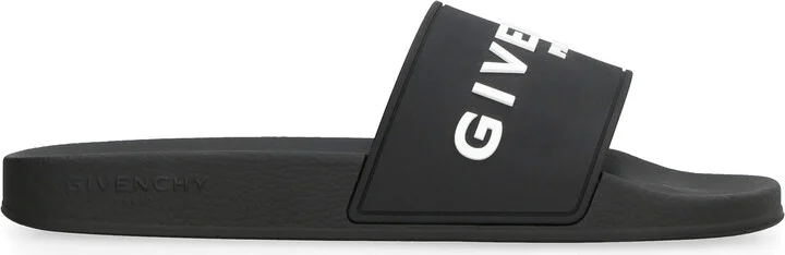 Givenchy Logo Detail Rubber Slides - Image 2