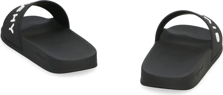 Givenchy Logo Detail Rubber Slides - Image 4