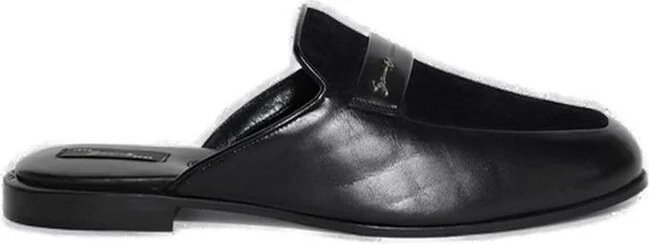 Givenchy Logo Engraved Open Back Mules