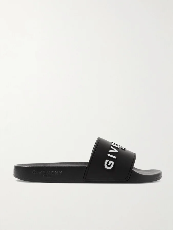 Givenchy - Logo-print Rubber Slides - Black