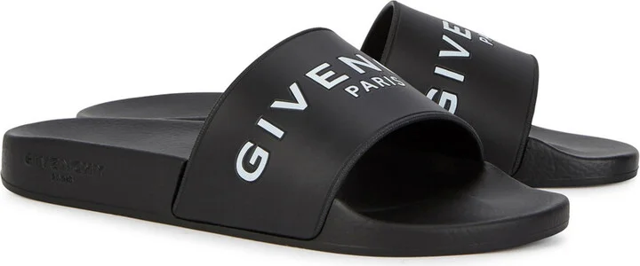 Givenchy Logo Rubber Sliders - Image 2