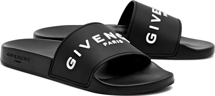 Givenchy Logo Rubber Sliders - Image 2